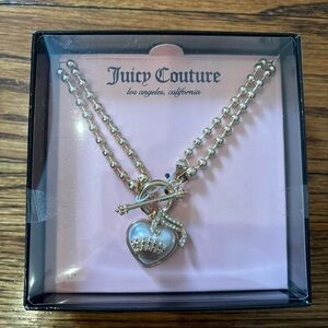 Juicy Couture Silver Heart Charm Necklace